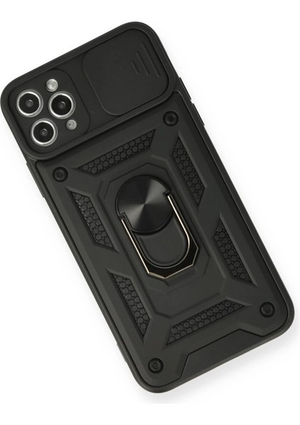 Iphone 11 Pro Max Kılıf Pars Lens Yüzüklü Silikon - Siyah modelleri
