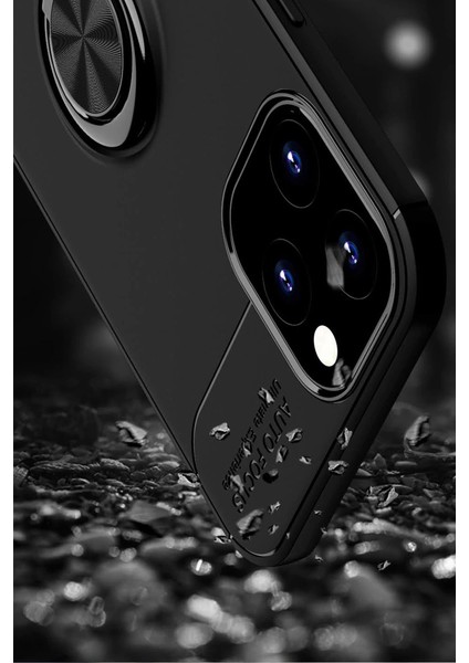 Iphone 12 Pro Max Kılıf Range Yüzüklü Silikon - Kırmızı