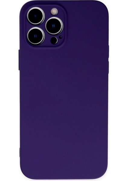 Iphone 13 Pro Max Kılıf Nano Içi Kadife Silikon - Mor
