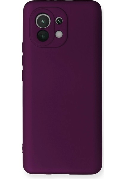 Xiaomi Mi 11 Kılıf First Silikon - Mürdüm