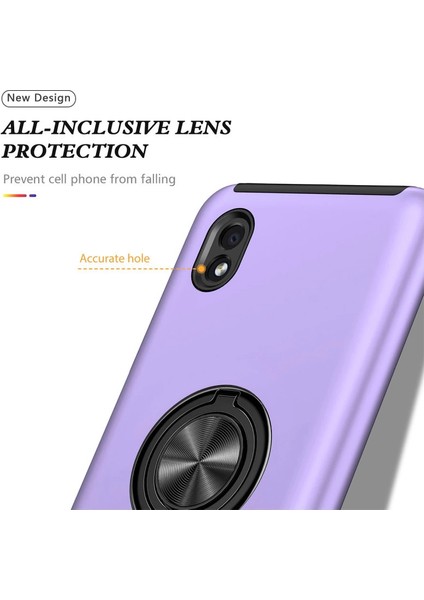 Samsung Galaxy A01 Core Kılıf Elit Yüzüklü Kapak - Mor fiyatları
