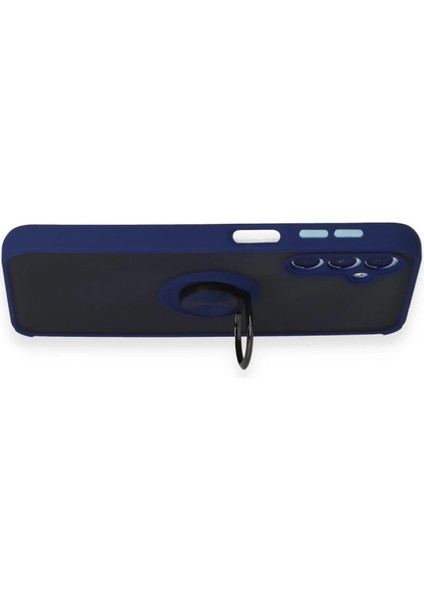 Samsung Galaxy M34 5g Kılıf Montreal Yüzüklü Silikon Kapak - Lacivert indirimleri