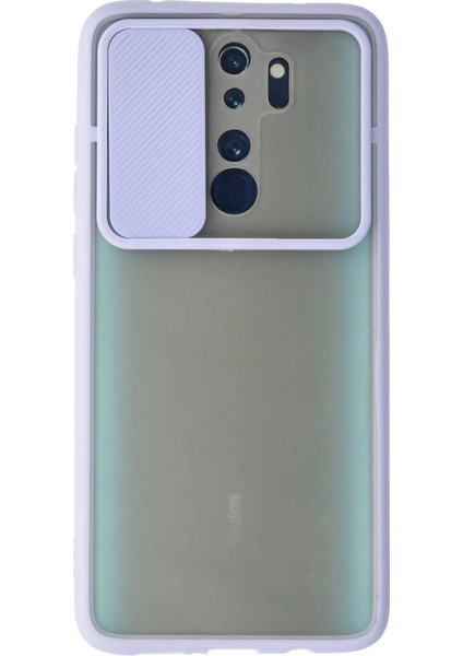 Xiaomi Redmi Note 8 Pro Kılıf Palm Buzlu Kamera Sürgülü Silikon - Lila