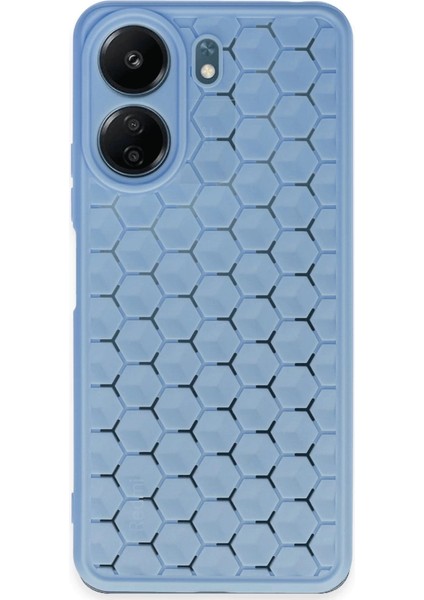 Xiaomi Redmi 13C Kılıf Petek Silikon Kapak - Mavi