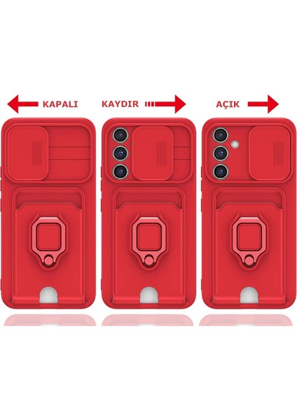 Samsung Galaxy A14 4g Kılıf Zuma Kartvizitli Yüzüklü Silikon - Siyah fırsatları