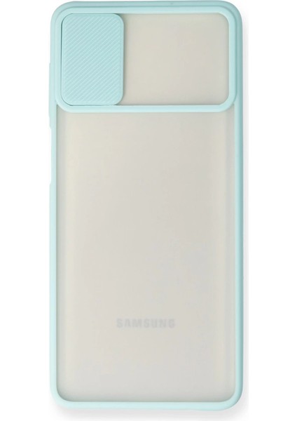 Samsung Galaxy M51 Kılıf Palm Buzlu Kamera Sürgülü Silikon - Turkuaz fiyatları