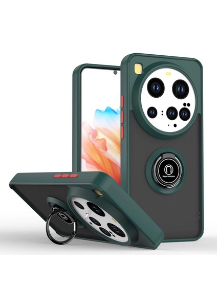 Xiaomi Mi 15 Ultra Kılıf Montreal Yüzüklü Silikon Kapak - Yeşil