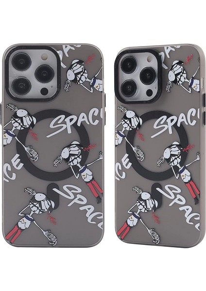 Iphone 13 Pro Kılıf Apollo Magneticsafe Desenli Kapak - Apollo Siyah - 3