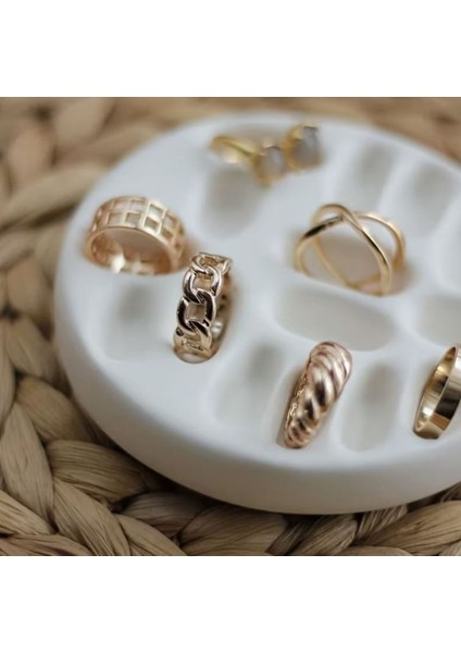 Modaevimde Yuvarlak Çok Gözlü Yüzük ve Takı Standı fırsatları