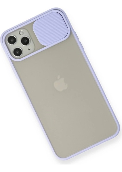 Iphone 11 Pro Max Kılıf Palm Buzlu Kamera Sürgülü Silikon - Lila modelleri