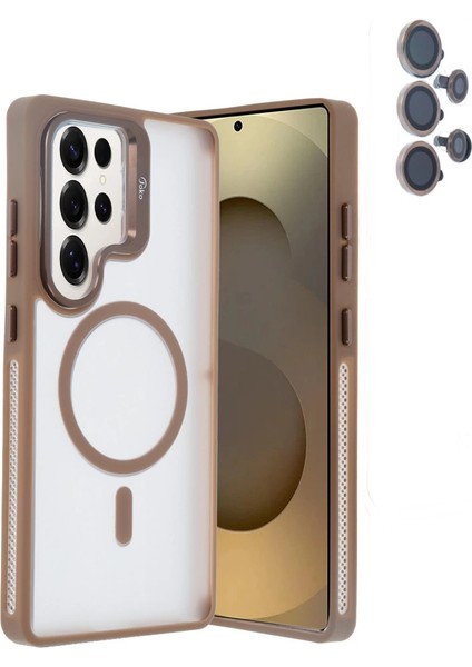 Joko Samsung Galaxy S25 Ultra Flet Lens Magsafe Kapak - Gold fiyatları