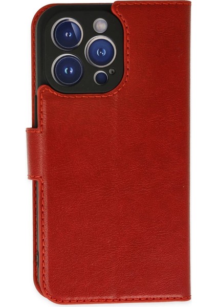 Iphone 14 Pro Max Kılıf Trend S Plus Kapaklı Kılıf - Kırmızı