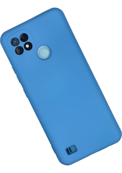 Realme C21 Kılıf Nano Içi Kadife Silikon - Mavi fiyatları