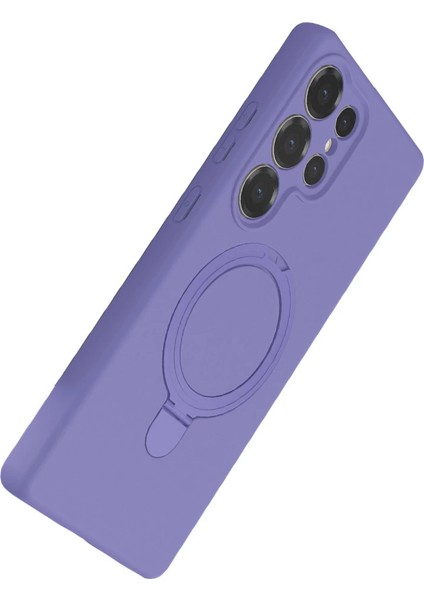 Samsung Galaxy S25 Ultra Regal Magsafe Standlı Kapak - Lila modelleri