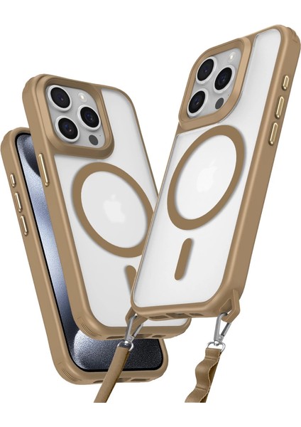 Iphone 15 Pro Max Kılıf Enka Magsafe Silikon Kılıf - Desert
