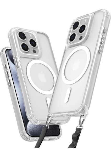 Iphone 15 Pro Max Kılıf Enka Magsafe Silikon Kılıf - Şeffaf