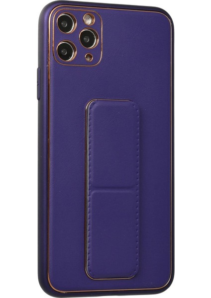 Iphone 11 Pro Max Kılıf Coco Deri Standlı Kapak - Mor fiyatları