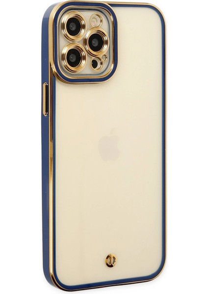 Iphone 12 Pro Kılıf Liva Lens Silikon - Mavi