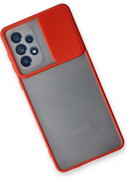 Samsung Galaxy A33 5g Kılıf Palm Buzlu Kamera Sürgülü Silikon - Kırmızı modelleri