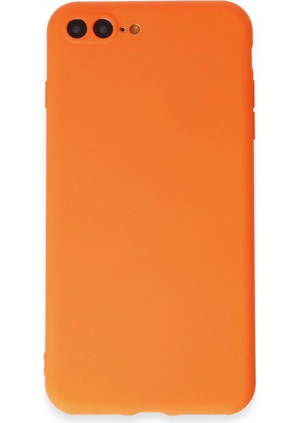 Iphone 7 Plus Kılıf First Silikon - Parlak Turuncu