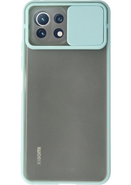 Xiaomi Mi 11 Lite Kılıf Palm Buzlu Kamera Sürgülü Silikon - Turkuaz