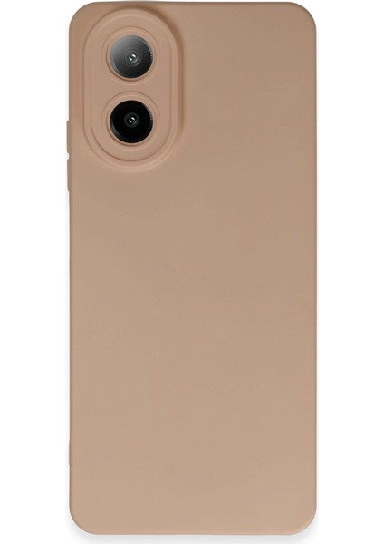 Oppo A38 Kılıf Nano Içi Kadife Silikon - Pudra