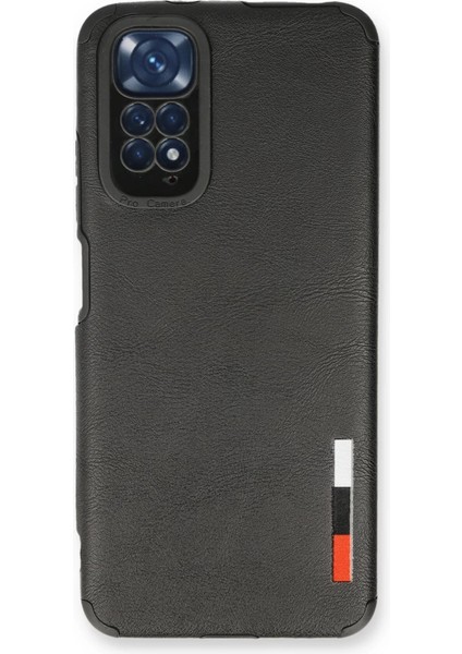 Xiaomi Redmi Note 11 Kılıf Loop Deri Silikon - Siyah