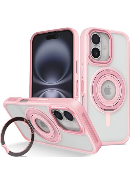 Joko Iphone 16 Banza Magsafe Standlı Kapak - Pembe