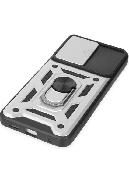 Xiaomi Poco X3 Gt Kılıf Pars Lens Yüzüklü Silikon - Gümüş indirimleri