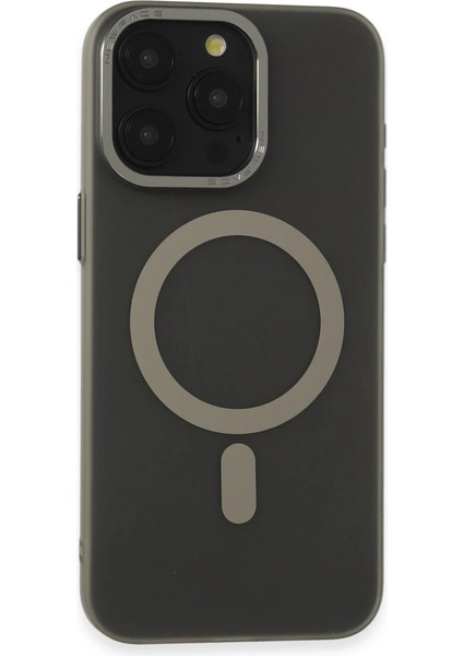 Iphone 15 Pro Kılıf Lodos Magneticsafe Mat Kapak - Titan Gri