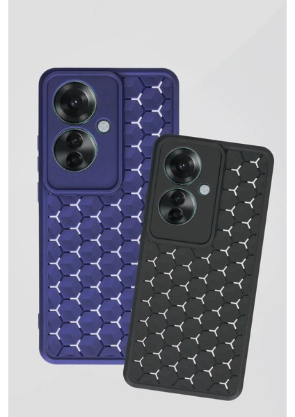 Oppo Reno 11F Kılıf Petek Silikon Kapak - Mavi fiyatları