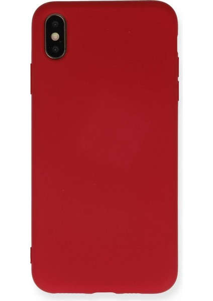 Iphone Xs Max Kılıf Nano Içi Kadife Silikon - Kırmızı