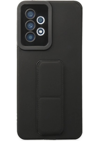 Samsung Galaxy A33 5g Kılıf Mega Standlı Silikon - Siyah
