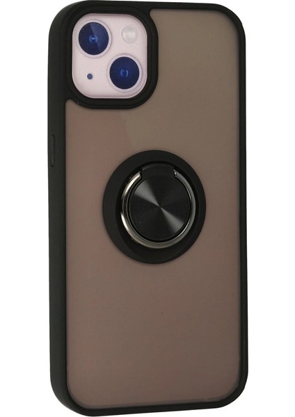 Iphone 15 Kılıf Montreal Yüzüklü Silikon Kapak - Siyah modelleri