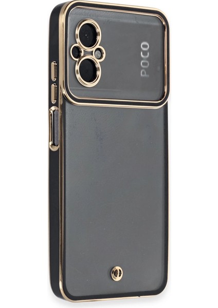 Xiaomi Poco M5 Kılıf Liva Lens Silikon - Siyah