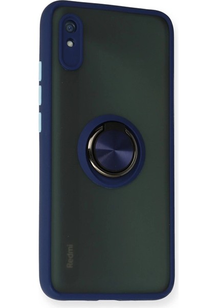 Xiaomi Redmi 9A Kılıf Montreal Yüzüklü Silikon Kapak - Lacivert fiyatları