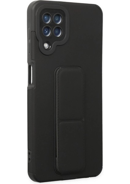 Samsung Galaxy A22 Kılıf Mega Standlı Silikon - Siyah fiyatları