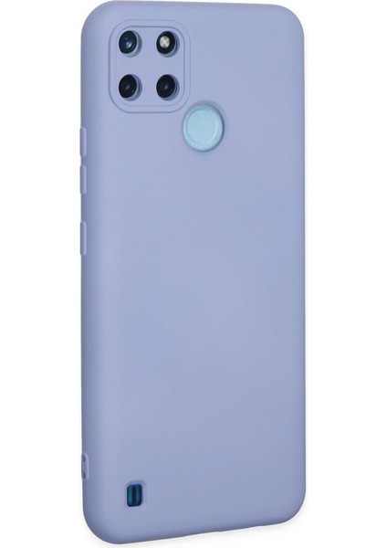 Realme C25Y Kılıf Nano Içi Kadife Silikon - Lila modelleri