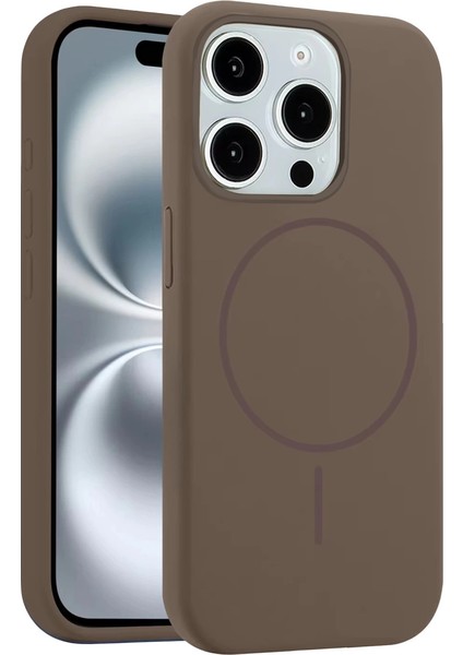 Joko Iphone 15 Pro Max Kılıf Jully Magsafe Kapak - Kahverengi