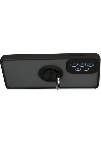 Samsung Galaxy A33 5g Kılıf Montreal Yüzüklü Silikon Kapak - Siyah modelleri