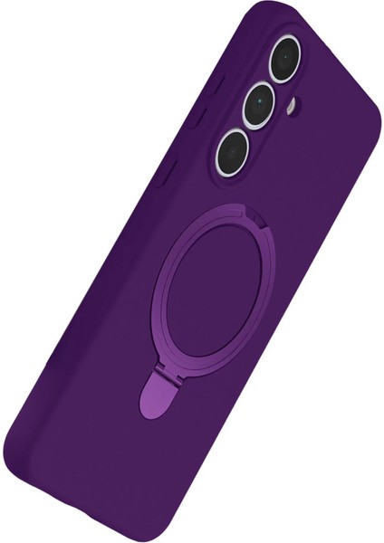 Samsung Galaxy S24 Fe Regal Magsafe Standlı Kapak - Derin Mor modelleri