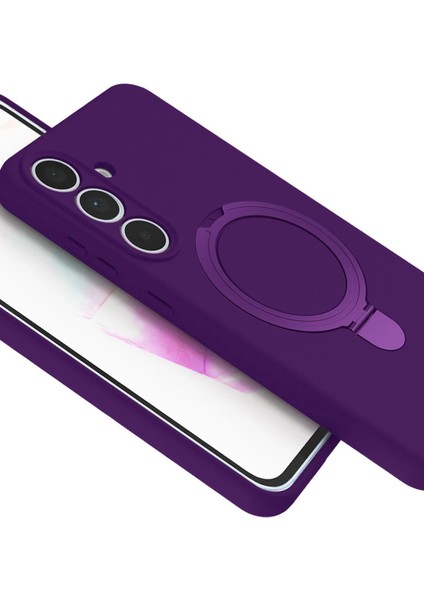 Samsung Galaxy S24 Fe Regal Magsafe Standlı Kapak - Derin Mor fırsatları