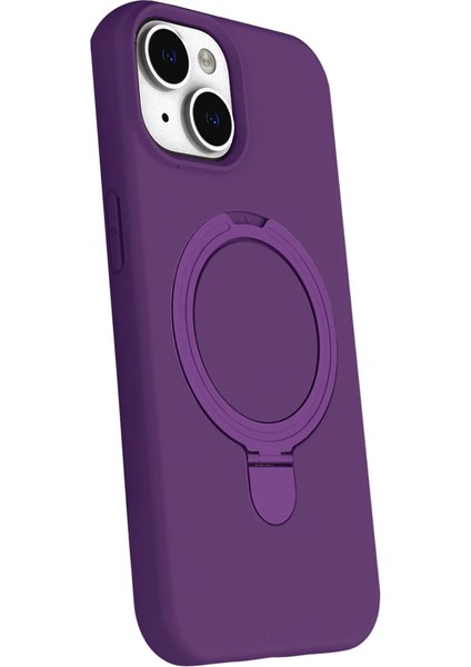 Apple Iphone 14 Regal Magsafe Standlı Kapak - Derin Mor modelleri