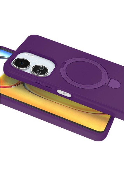 Xiaomi Redmi 13C Regal Magsafe Standlı Kapak - Derin Mor modelleri