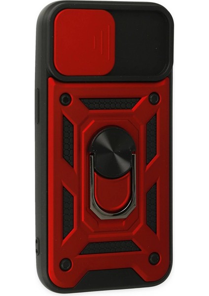 Iphone 14 Kılıf Pars Lens Yüzüklü Silikon - Kırmızı fiyatları