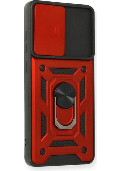 Samsung Galaxy A32 Kılıf Pars Lens Yüzüklü Silikon - Kırmızı fiyatları