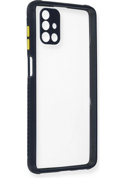 Samsung Galaxy M51 Kılıf Miami Şeffaf Silikon - Lacivert