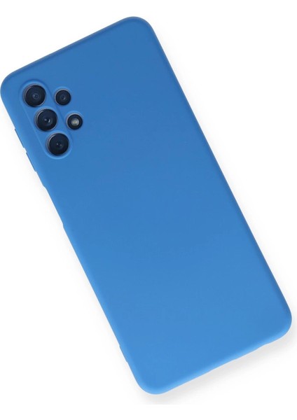 Samsung Galaxy A52 Kılıf Nano Içi Kadife Silikon - Mavi modelleri