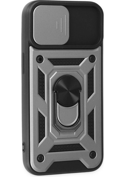 Iphone 14 Kılıf Pars Lens Yüzüklü Silikon - Gümüş fiyatları