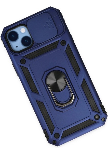 Iphone 14 Plus Kılıf Pars Lens Yüzüklü Silikon - Lacivert modelleri